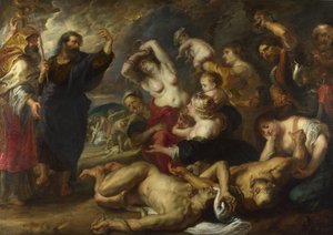 The Brazen Serpent, 1635-1640 av Peter Paul Rubens