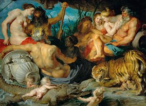 De fyra kontinenterna, ca 1615 (olja på duk) av Peter Paul Rubens