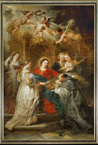 Den heliga jungfrun uppenbarar sig för Sankt Ildefonso av Peter Paul Rubens