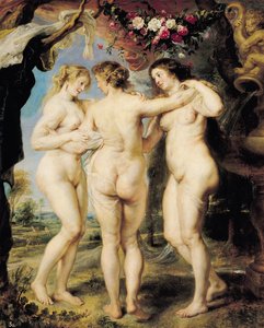 The Three Graces, ca 1636-39 (olja på duk) av Peter Paul Rubens