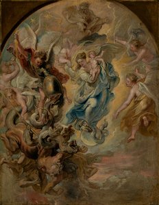 Jungfrun som kvinnan i Uppenbarelseboken av Peter Paul Rubens