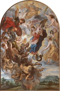 Jungfrun som den apokalyptiska kvinnan på månen av Peter Paul Rubens