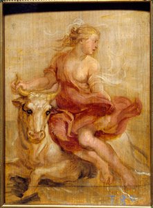 Bortförandet av Europa Blodteckning av Pierre Paul (Pierre-Paul) Rubens (eller Peter Paul eller Petrus Paulus) (1577-1640) Sön. 0,18x0,13 m Madrid Prado Museum av Peter Paul Rubens