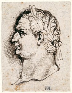 Titus, från tio teckningar av åtta av de första tolv kejsarna, efter Giovanni da Cavinos medaljer (penna och bläck på papper) av Peter Paul Rubens