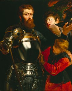 Warrior (olja på duk) av Peter Paul Rubens