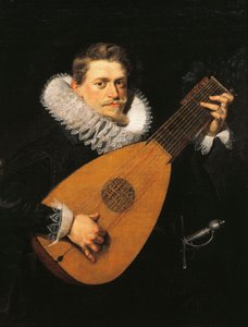 lutspelare, av Peter Paul Rubens (1577-1640) av Peter Paul Rubens