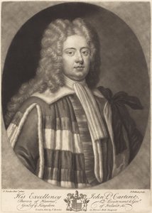 John, Lord Carteret av Peter Pelham after Sir Godfrey Kneller