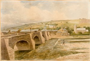 Haydon Bridge (kroppsfärg, penna och akvarell på papper)