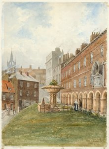 Holy Jesus Hospital, Newcastle upon Tyne (kroppsfärg, penna och akvarell på papper)