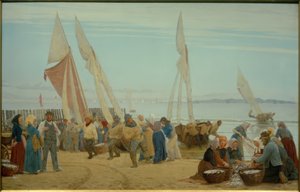 Imorgon hos Hornbaek. Fiskarna kommer i land av Peder Severin Krøyer