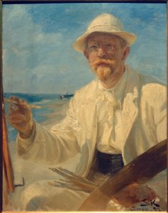 Självporträtt av konstnären av Peder Severin Krøyer
