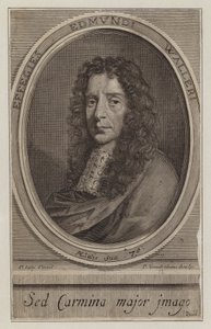 Edmund Waller, engelsk poet och politiker (gravyr) av Peter Vanderbank