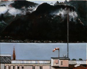 Lake Geneva, 2008 (olja på duk) av Peter Wilson