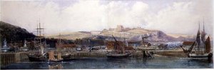 Dover från färjan av Peter de Wint