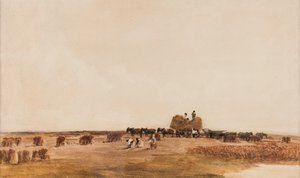 Harvest Time, okänt datum (akvarell på papper) av Peter de Wint
