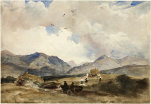 I Wales mellan Bangor och Capel Curig av Peter de Wint