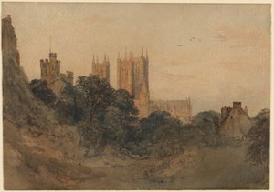Lincoln Cathedral från slottsgraven av Peter de Wint