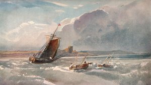 Nära hamnen, c1820 av Peter de Wint