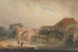 Riverside Scene Old Mill, 1805-10. av Peter de Wint