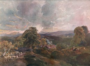 Sackbridge Hall, nära Lowther, c1928 av Peter de Wint