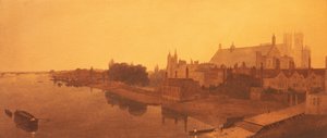 Westminster Abbey and Hall och Old Houses of Parliament av Peter de Wint