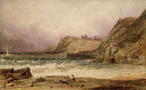 Whitby (penna och akvarell) av Peter de Wint