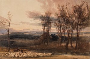 Winters Dusk, ca 1830 (wc på papper) av Peter de Wint
