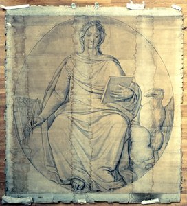 Evangelisten Johannes. Kartong till freskerna i Ludwigskyrkan i München av Peter von Cornelius