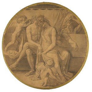 Peleus och Thetis bröllop. Kartong till takmålningarna i Glyptoteket i München av Peter von Cornelius