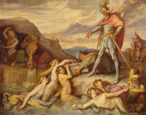 Hagen sänker Nibelungaskatten av Peter von Cornelius