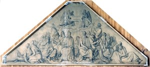 Patriarker och profeter. Kartong till freskerna i Ludwigskyrkan i München av Peter von Cornelius