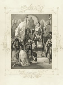Metropolitan Germanos höjer frihetsfanan från albumet av grekisk hjältemod av Peter von Hess