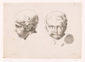 Två barns huvuden Principer för att rita från naturen, del fem (serietitel) Vème Cahier De Principes Dessiné d