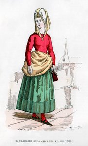 Borgerlig i dräkt av Karl VI av Frankrikes tid, 1382 1882-1884. av Petit