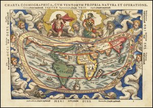 1553 års världskarta - Charta Cosmographica, Cum Ventorum Propria Natura et Operatione