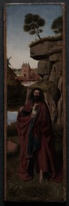 Johannes Döparen i ett landskap, ca 1445 (olja på pannå) av Petrus Christus