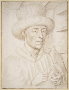 Falkaren, ca 1445-50 (silverpenna med brunt bläck på papper) av Petrus Christus