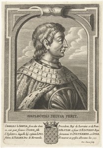 Karl III den enfoldige, kung av västra Frankrike av Petrus Clouwet