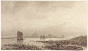 Utsikt över Veere av Petrus Franciscus Greive