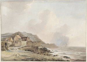 Utsikt över kusten vid Boulogne sur Mer
