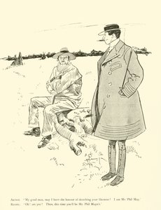 Tecknad film av Phil May, från 1890-talet (litho) av Phil May