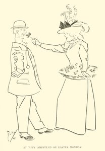 Tecknad film av Phil May, från 1890-talet (litho) av Phil May