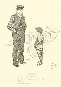 Tecknad film av Phil May, från 1890-talet (litho) av Phil May