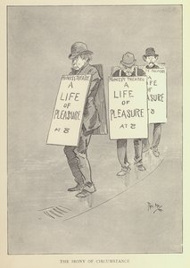 Tecknad film av Phil May, från 1890-talet (litho) av Phil May
