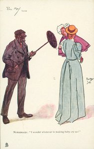 Skorstensfejare får ett barn att gråta (färg litho) av Phil May