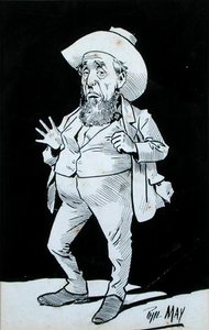 Cowboy (bläck på papper) av Phil May