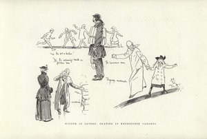 Vinter i London, skridskoåkning i Kensington Gardens