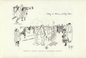 Vinter i London, skridskoåkning i Kensington Gardens av Phil May