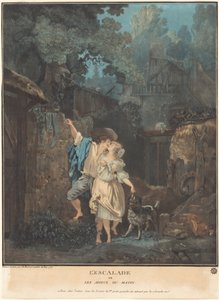 Stormningen, eller morgonens avsked av Philibert-Louis Debucourt