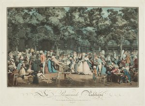 Den offentliga strandpromenaden av Philibert Louis Debucourt
